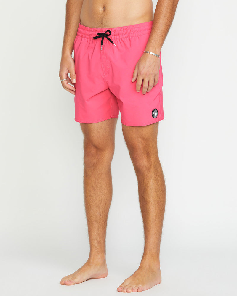 Volcom | Lido Solid Trunk 16" | Neon Pink