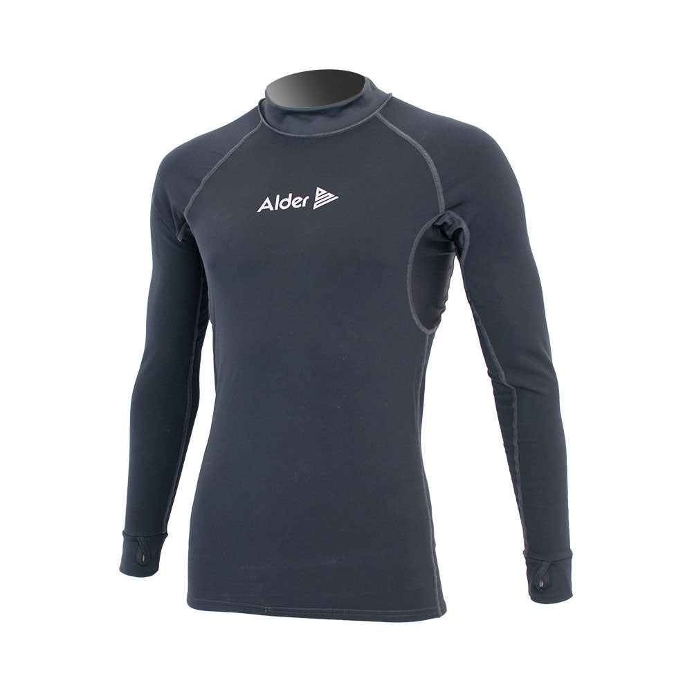 Alder - Womens Spirit Long-Sleeve Poly Rash Vest | Black