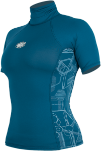 Alder - Cruz Womens Short-Sleeve Rash Vest | Blue - Alder - married-to-the-sea-shop