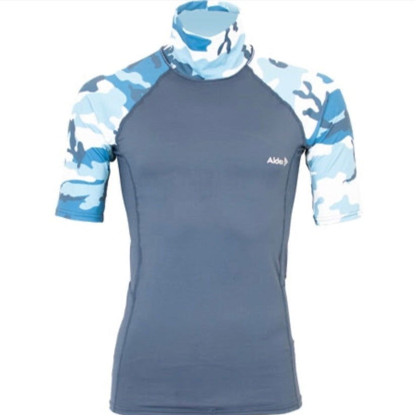 Alder - Junior Cruz Short-Sleeve Rash Vest | Blue Camo -  - Married to the Sea Surf Shop - 