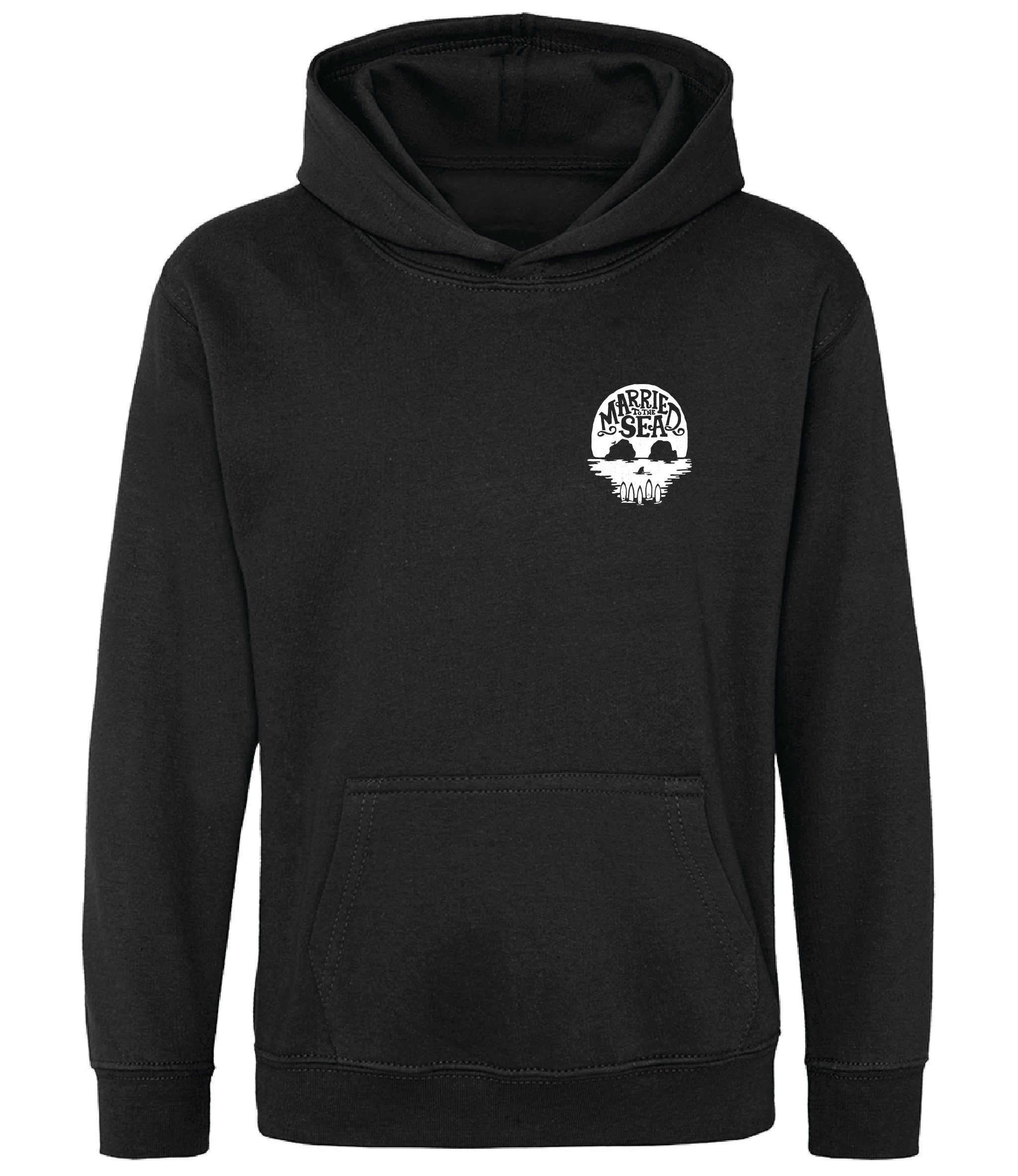 Skull Island Kids Black Smoke Hood | Married to the Sea