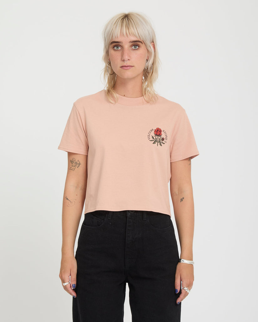 Volcom - Dial Crop Tee | Misty Rose