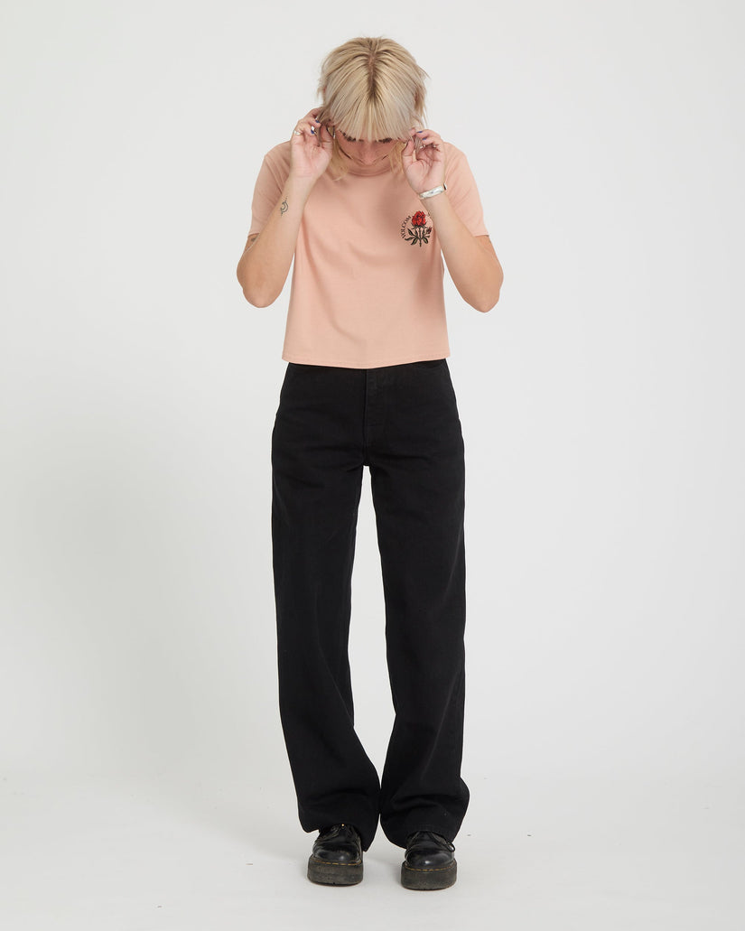 Volcom - Dial Crop Tee | Misty Rose