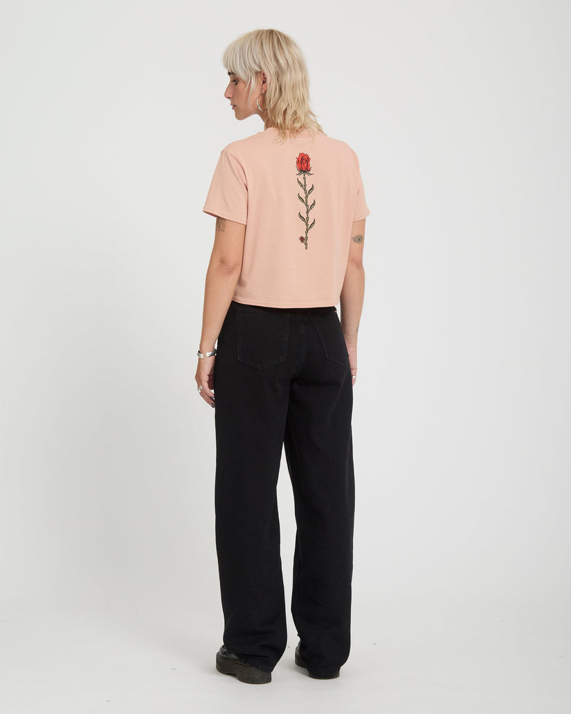 Volcom - Dial Crop Tee | Misty Rose