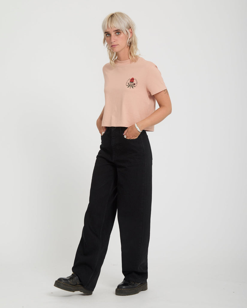 Volcom - Dial Crop Tee | Misty Rose