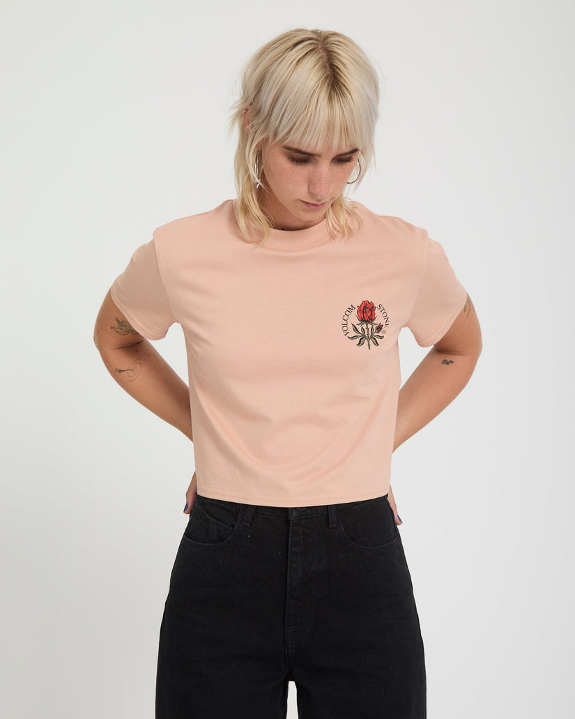 Volcom - Dial Crop Tee | Misty Rose