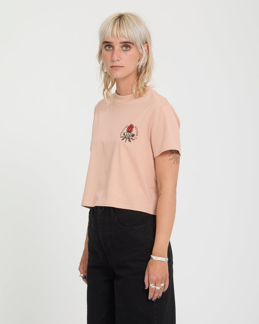 Volcom - Dial Crop Tee | Misty Rose
