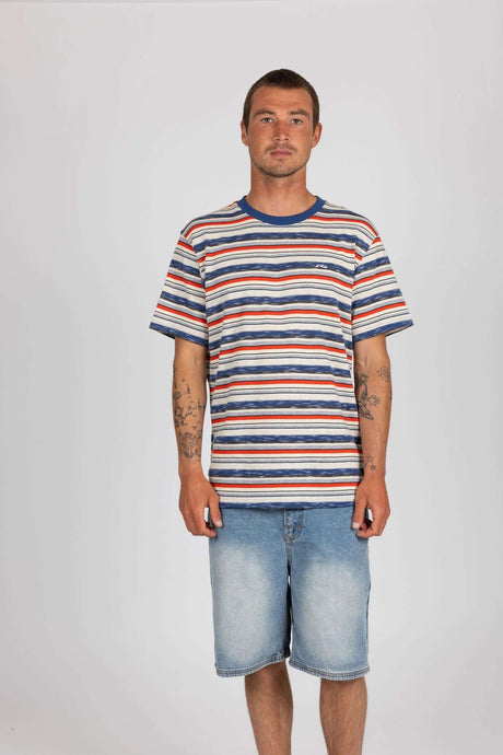 Rusty - Ferndale Short Sleeve Tee | Navy/Grey Heather