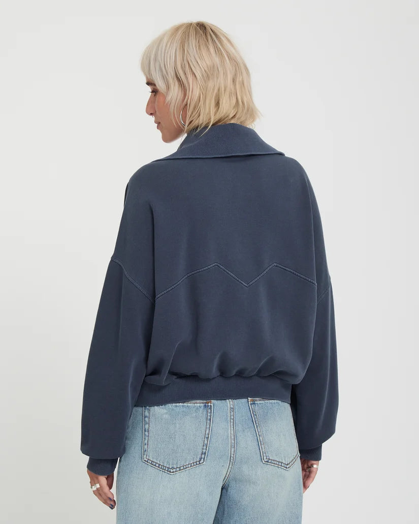Volcom - Reetrocity Quarter Zip | Storm Blue