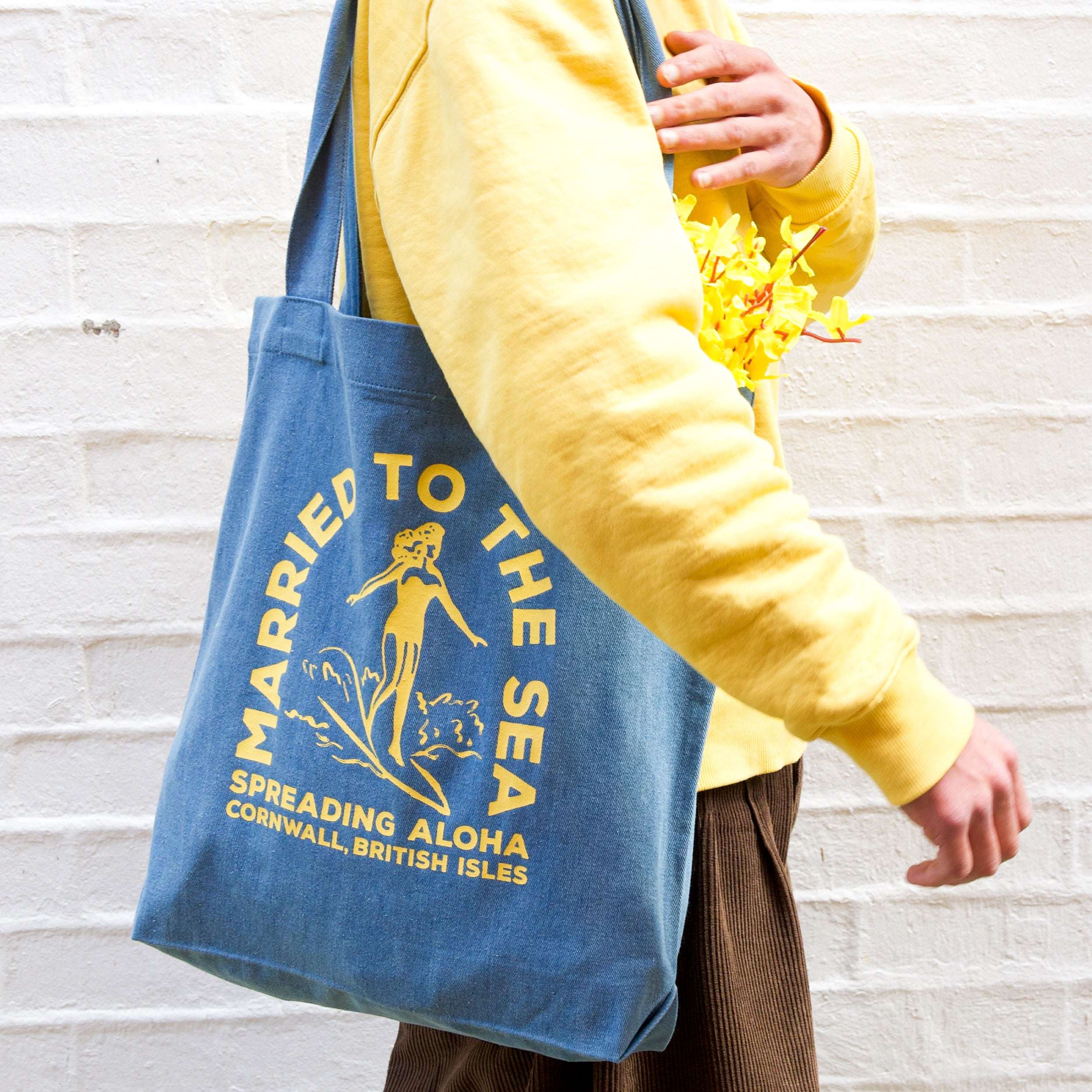 Classic Surfer Girl Tote Bag | Denim
