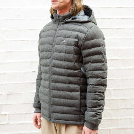 Setty Wool-Like Padded Jacket - Metal Heather Grey | Married to the Sea