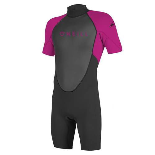 O'Neill - Youth Reactor-2 2mm Short-Sleeve Back Zip | Black/Berry -  - Married to the Sea Surf Shop - 