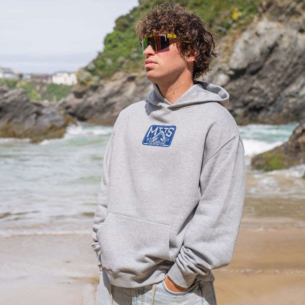 Bite Me Athletic Heather Grey Hood - Married to the Sea - Married to the Sea Surf Shop