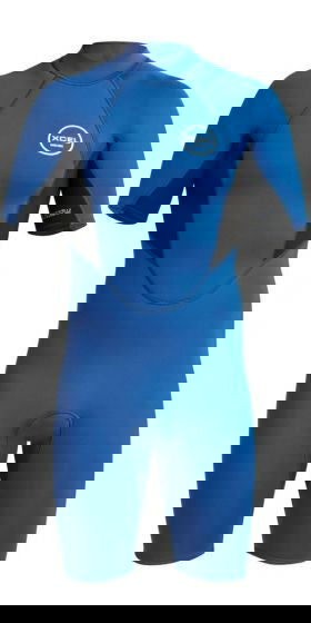 Xcel - Mens Axis 2mm Spring Shorty Wetsuit | Faint Blue/Black -  - Married to the Sea Surf Shop - 
