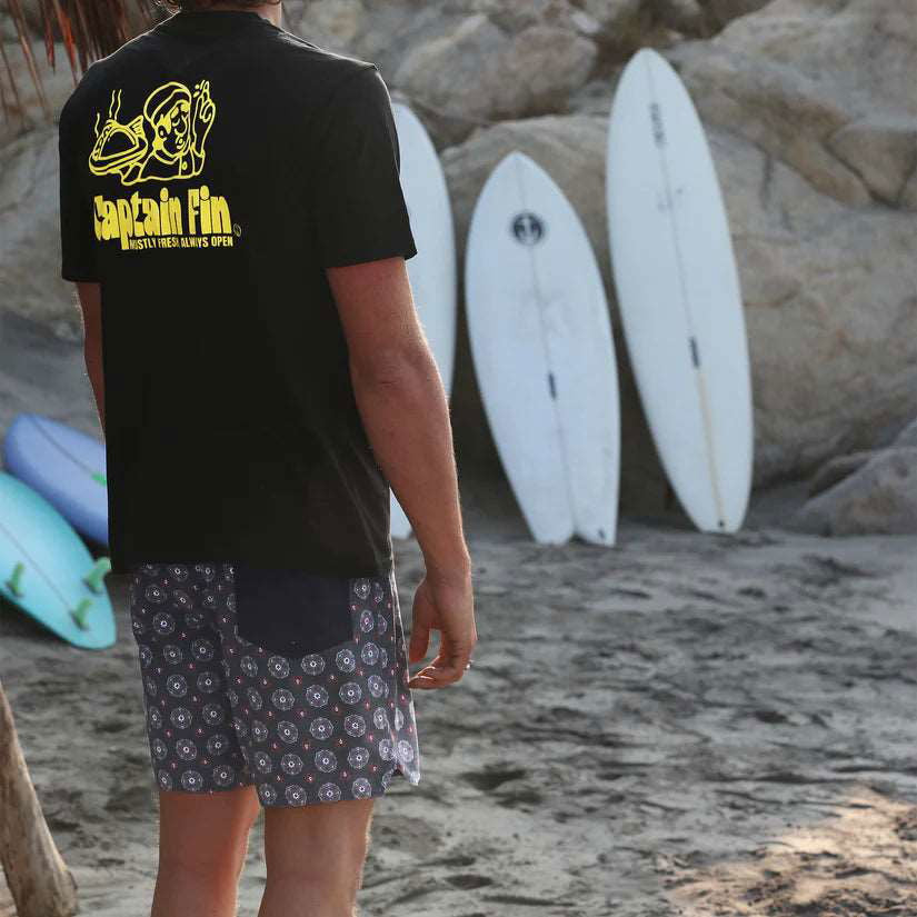 Captain Fin - Voyager Paisley Shorts | Black -  - Married to the Sea Surf Shop - 