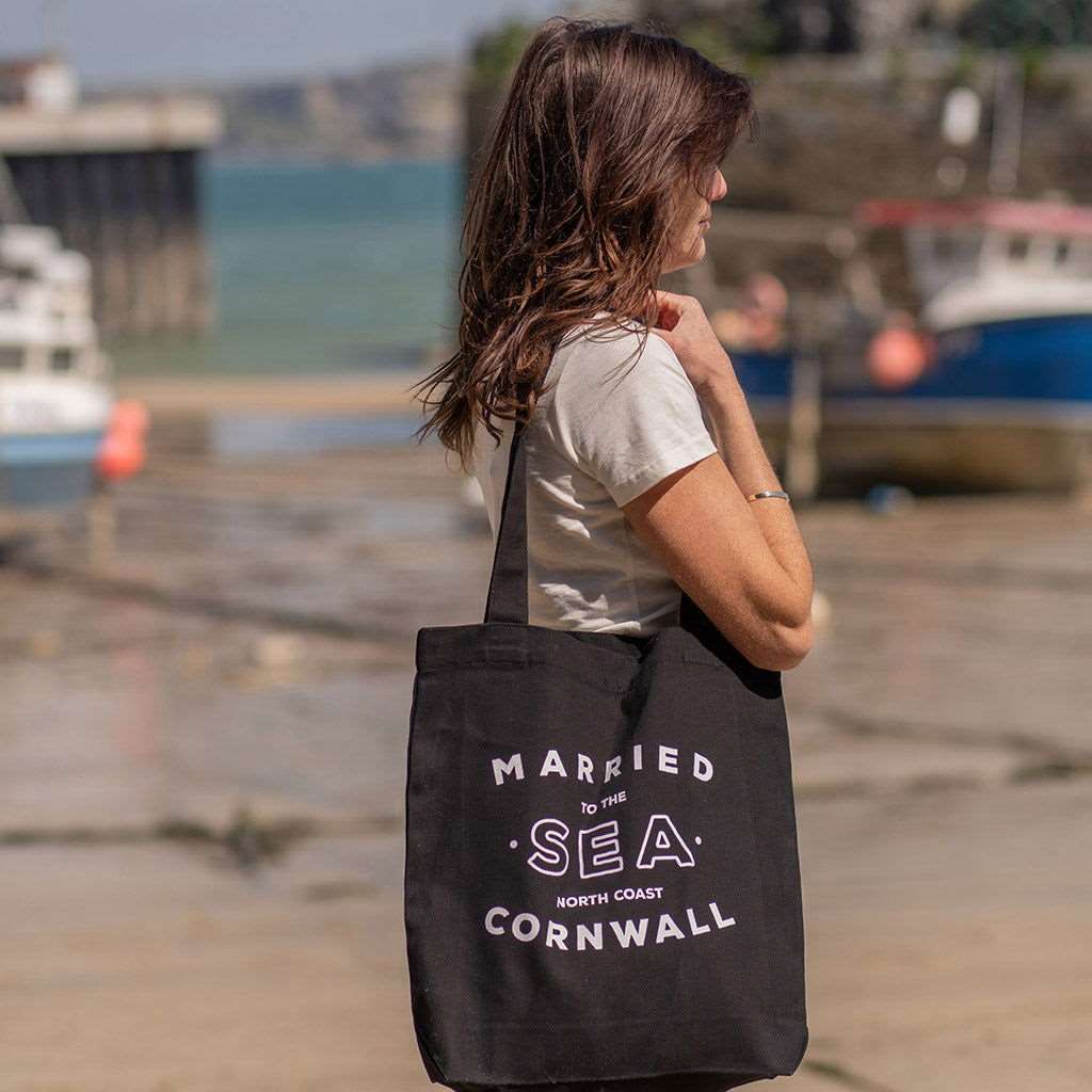 College Tote Bag | Black -  - Married to the Sea Surf Shop - 