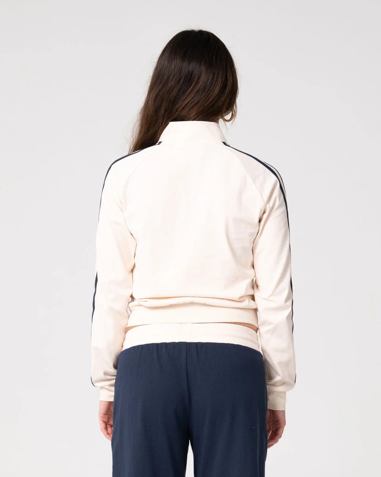 Rusty - Maneater Fitted Zip Through Track Jacket | Egret
