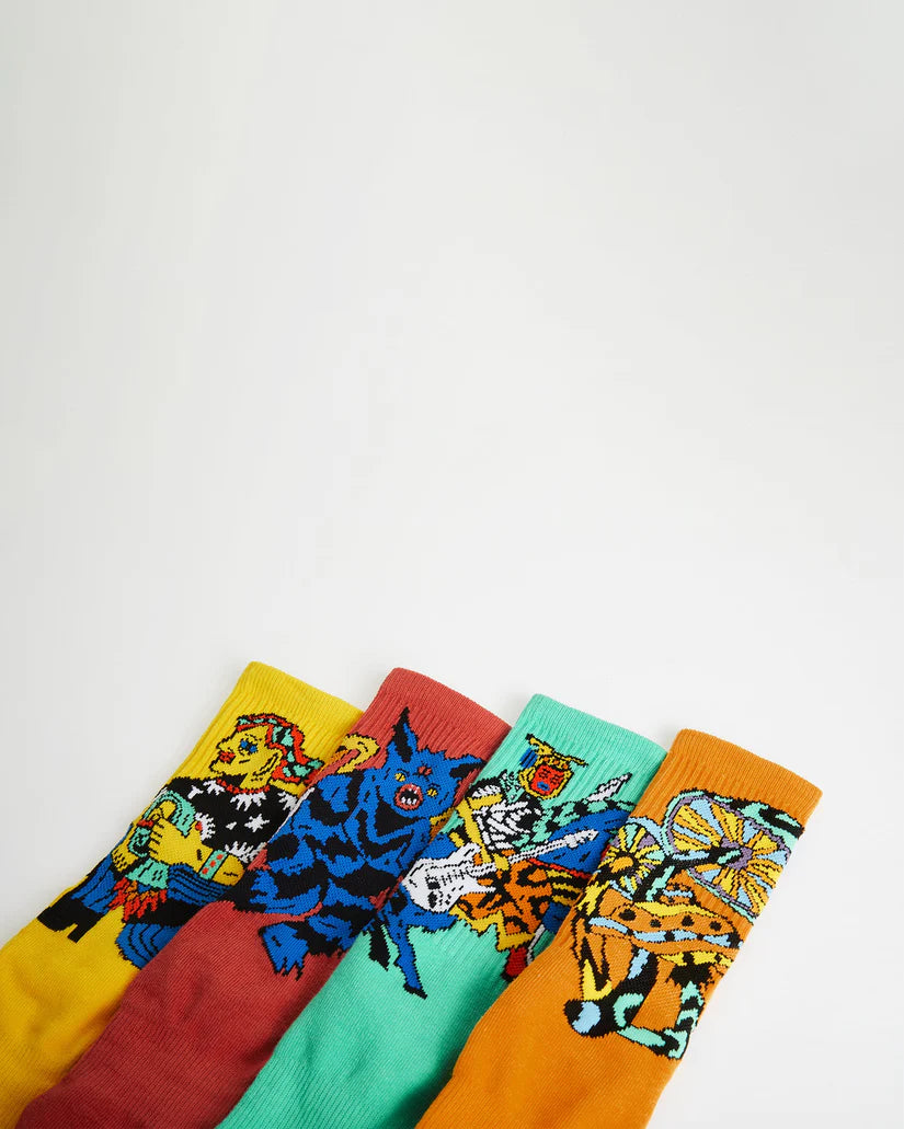 Volcom | FA Bob Mollema Socks | Mint 4pk