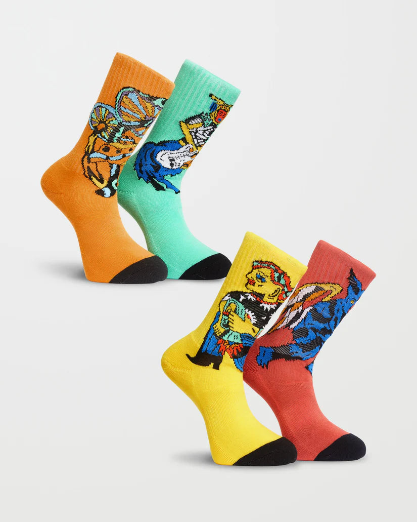 Volcom | FA Bob Mollema Socks | Mint 4pk
