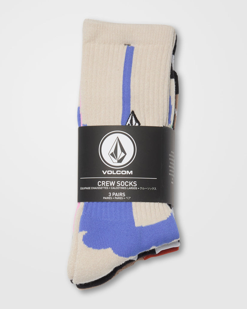 Volcom - Carrau Print Mixer Socks 3-Pack | Multi