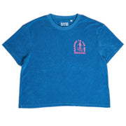 Surfer Girl Terry Towel T-Shirt | Riviera Blue