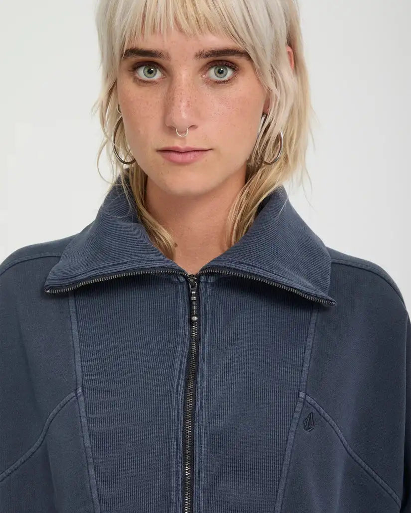 Volcom - Reetrocity Quarter Zip | Storm Blue