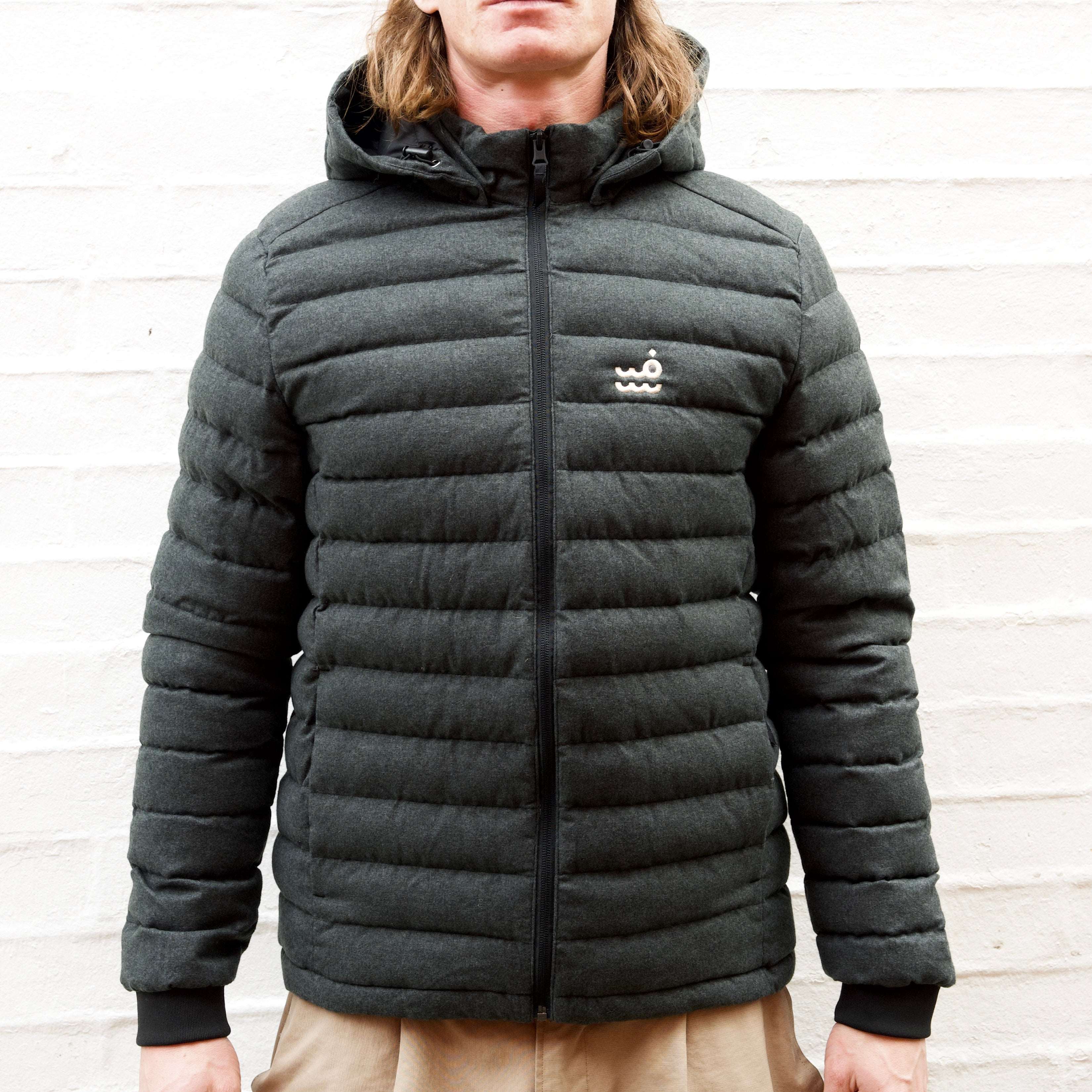 Setty Wool-Like Padded Jacket - Dark Heather Grey | Married to the Sea