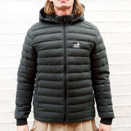 Setty Wool-Like Padded Jacket - Dark Heather Grey | Married to the Sea