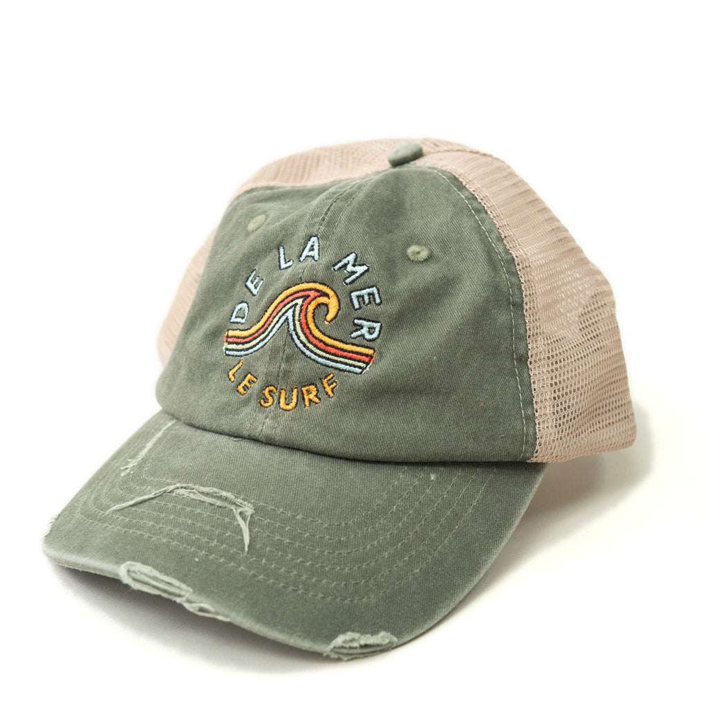 Le Surf Washed Trucker Destroy Cap