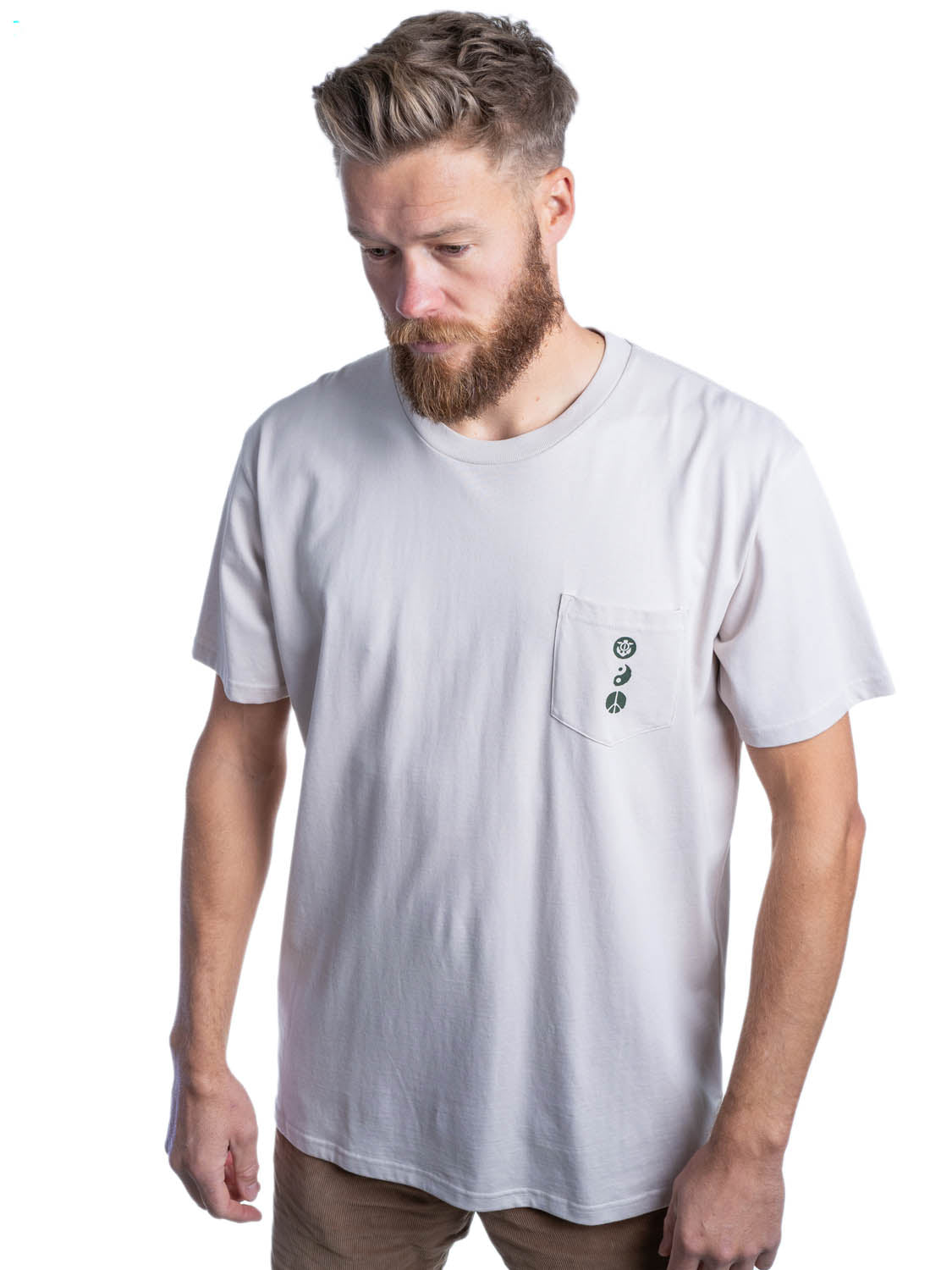 Karma Skull Pocket Tee | Bone