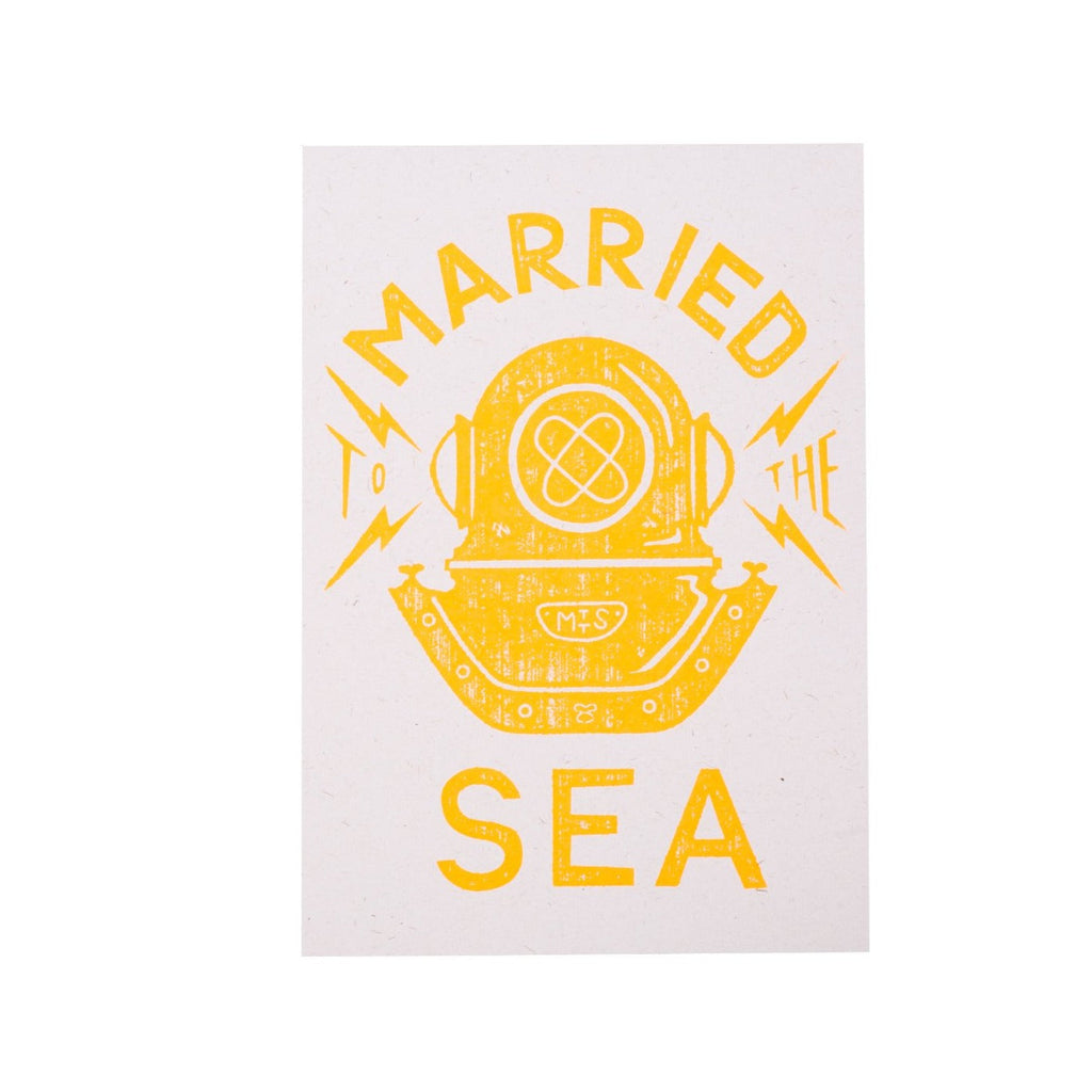 Diver Print Fluro Orange Married to the Sea Surf Shop Married to the Sea