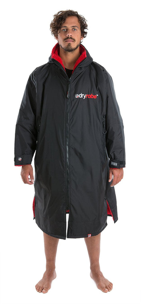 Dryrobe Advance Black Red Long Sleeve Married to the Sea Surf Shop dryrobe