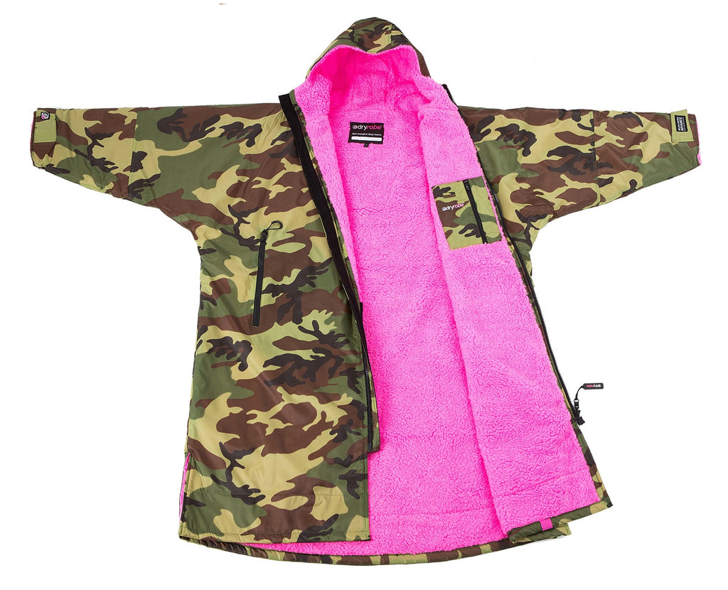Dryrobe Advance Camo Pink Long Sleeve Married to the Sea Surf Shop dryrobe