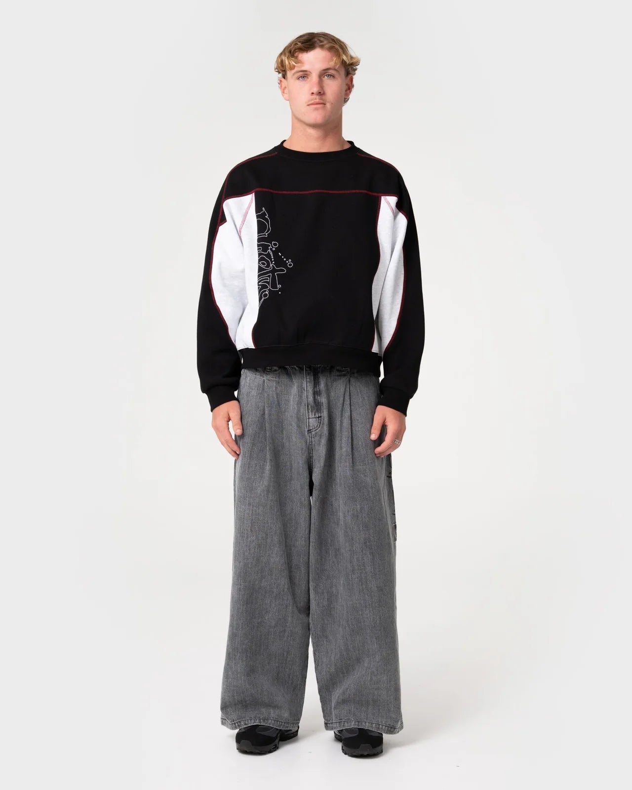 Rusty- Mista Slub Elastic Denim Jean | Washed Black