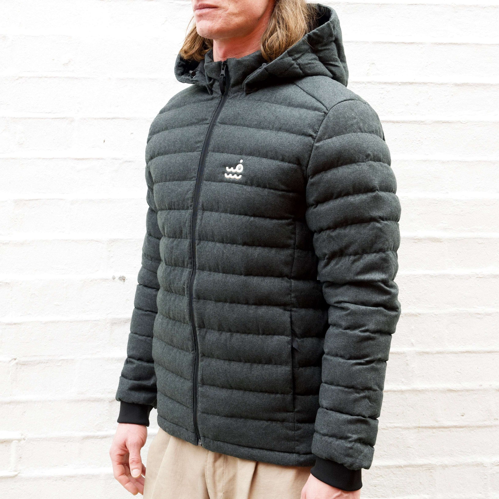 Setty Wool-Like Padded Jacket - Dark Heather Grey | Married to the Sea