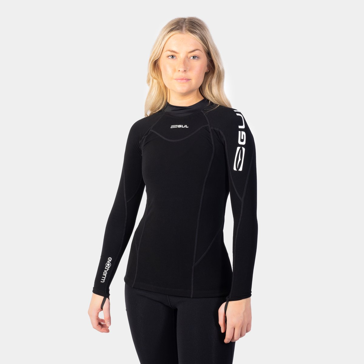 Gul - Evotherm Womens Long Sleeve Thermal Rash Vest | Black