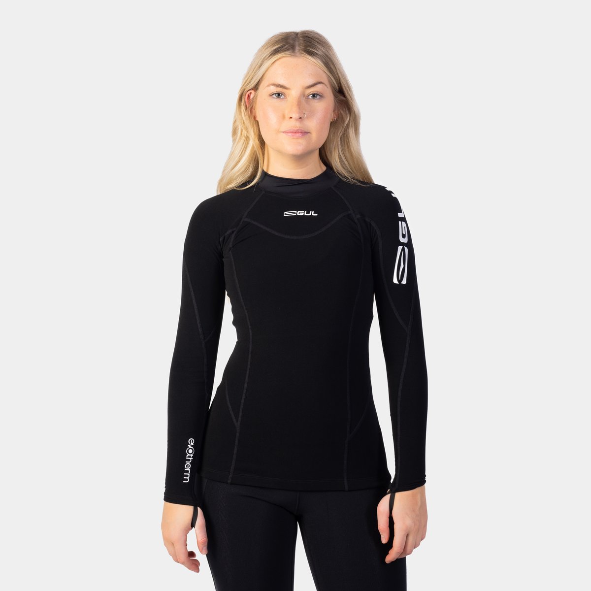 Gul - Evotherm Womens Long Sleeve Thermal Rash Vest | Black