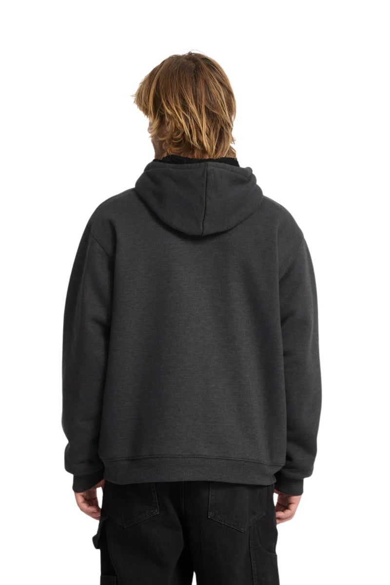 Volcom - Single Stone Lined Zip Hoodie | Heather Black