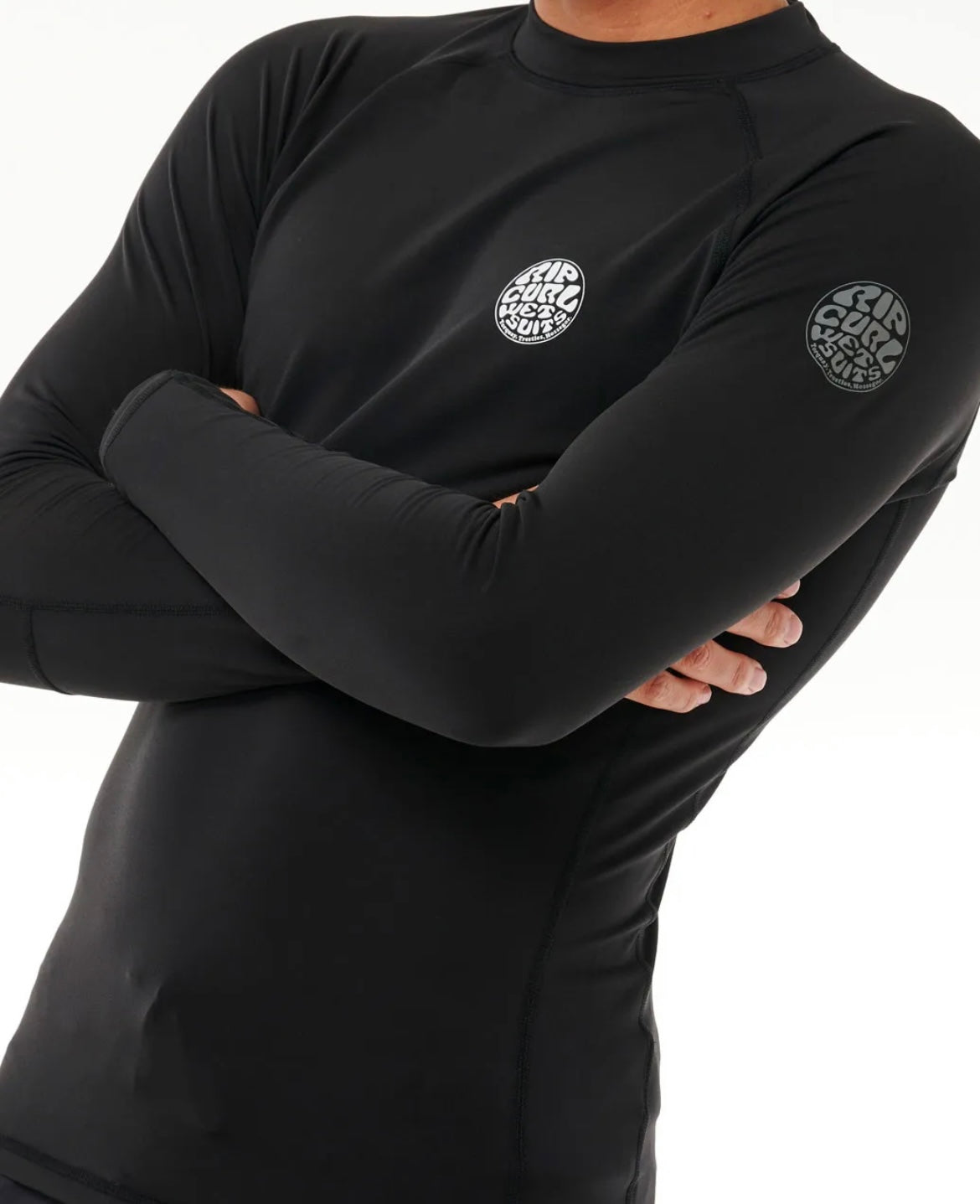 Rip Curl Icons Uv Brushed Long Sleeve| Black