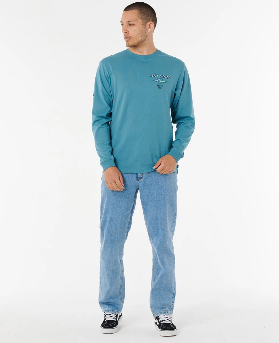 Rip Curl - Fade Out Icons Tee | Storm Blue