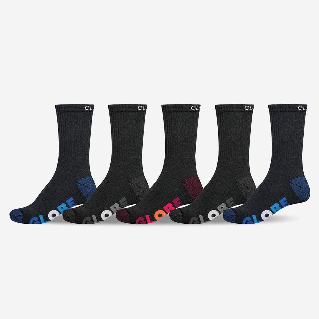 Globe - Youth Stripe Crew Socks | Multi 5pk