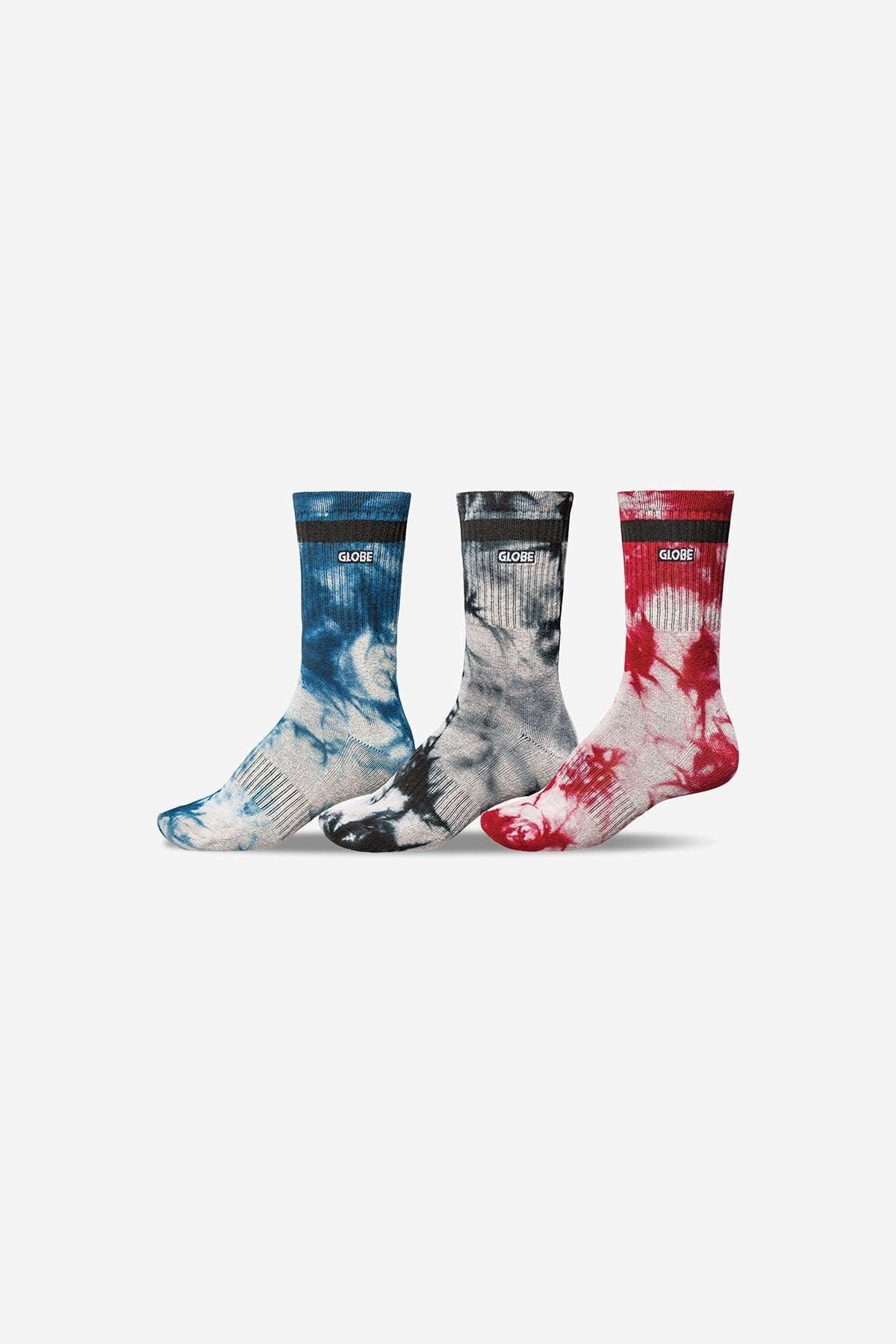 Globe - All Tied Up Crew Socks | Multi 3pk (Size 7-11)
