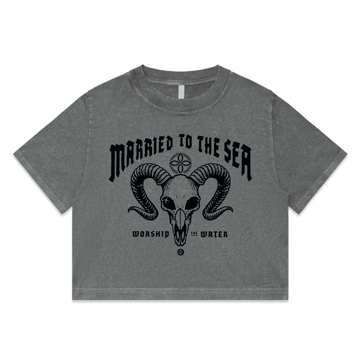 The G.O.A.T Crop T-Shirt - Coal Stone | Married to the Sea
