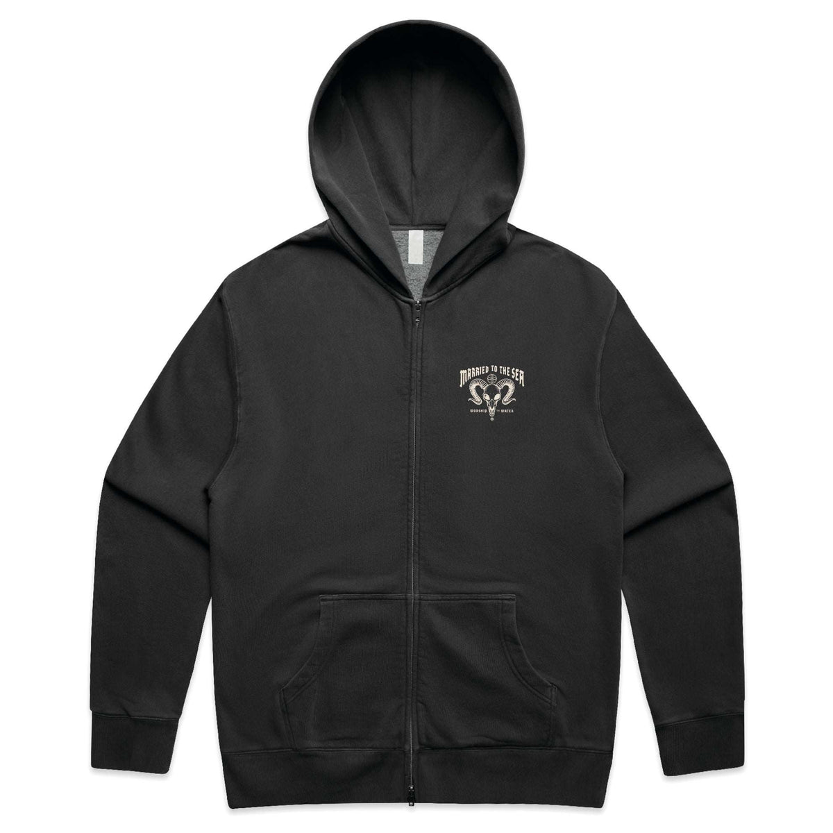 The G.O.A.T Zip Hood - Faded Black | Married to the Sea