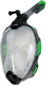 Alder - Ocean Blue Avance Full Face Mask & Snorkel Set | Black/Green -  - Married to the Sea Surf Shop - 