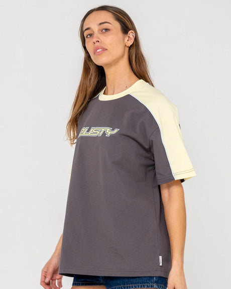 Rusty- Timmy Target 220 Oversized Tee | Grey