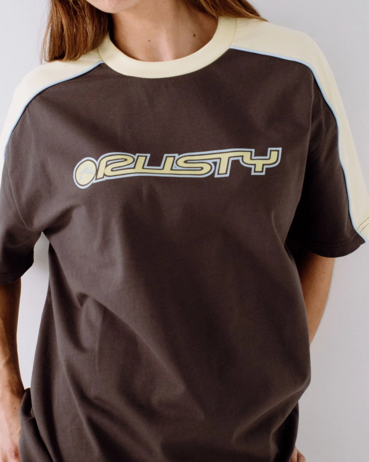 Rusty- Timmy Target 220 Oversized Tee | Grey