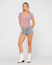 Rusty - Peggy Sue Button Down Blouse | Pink A Boo