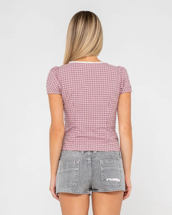 Rusty - Peggy Sue Button Down Blouse | Pink A Boo