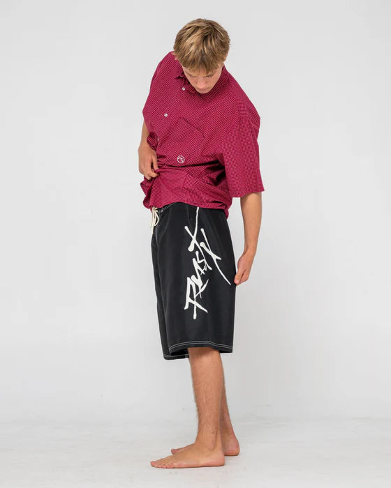 Rusty - Hoodus Fixed Waist Boardshort | Black